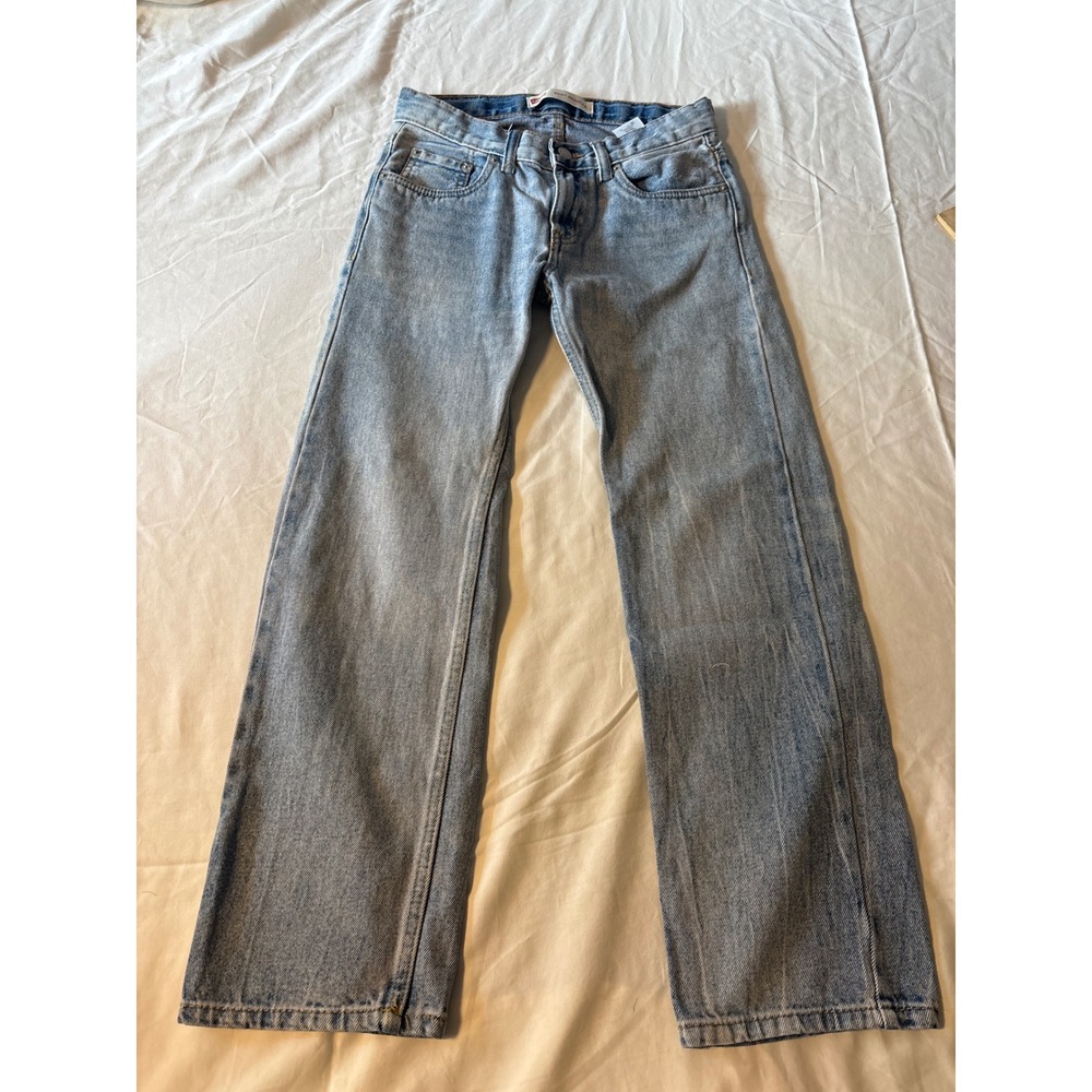 Levi's 505 Regular Jeans Boys 10 Reg W25 L25 Light Wash Excellent Straight Leg